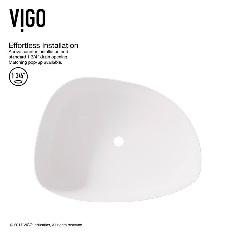 Vigo Peony 20-1/4" Matte Stone� Vessel Bathroom Sink