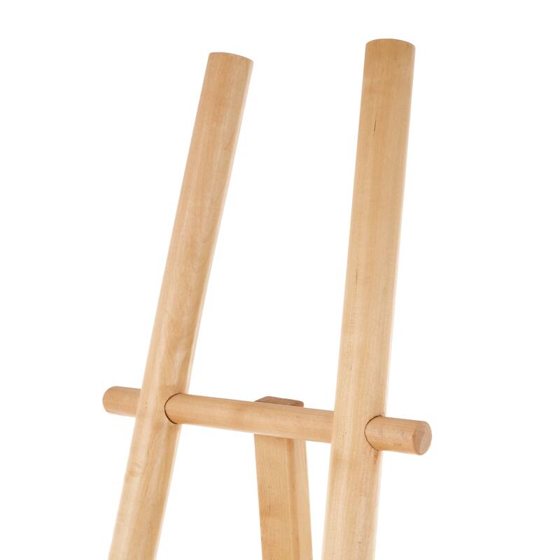 Wood Tall Adjustable 3 Tier Easel with Chain Support - Light Brown - Roche River Decor