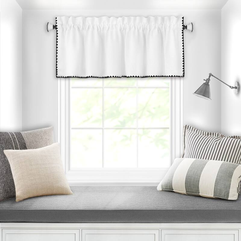 Kendal Window Curtain Valance - 58" W x 14" L - White