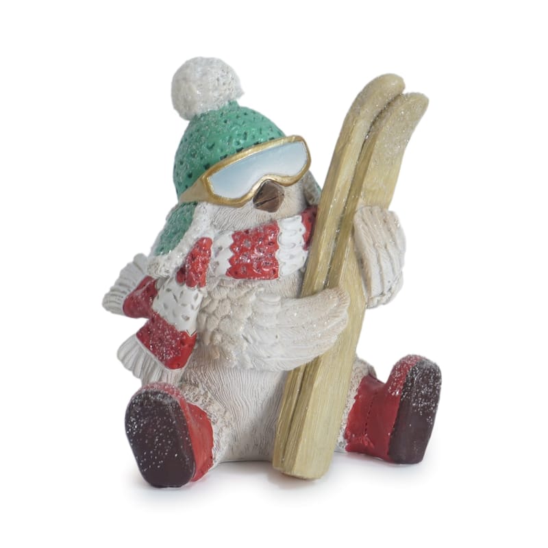 Sports Bird with Skis and Skate Christmas Figurines - 5.25" - Set of 6