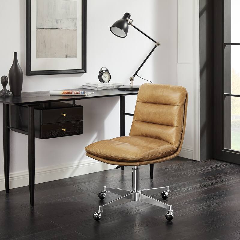 Art Leon Leather Swivel and Adjustable Desk Chair (Set of 2)