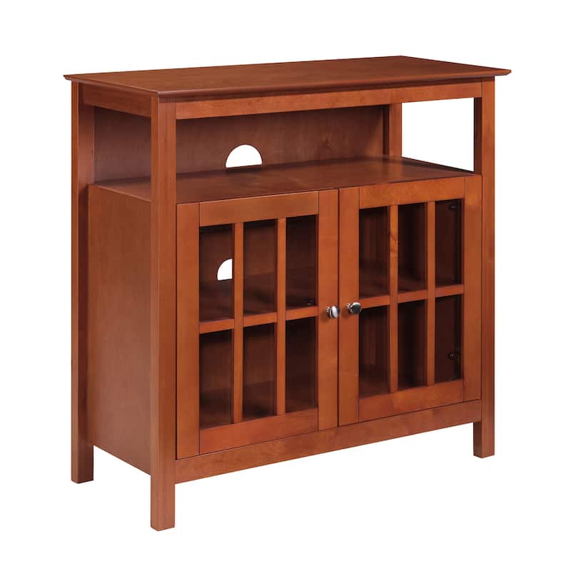 Convenience Concepts Big Sur Highboy 40 inch TV Stand with Storage Cabinets - Cherry