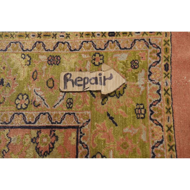Antique Vegetable Dye Sultanabad Persian Wool Carpet - 8'9" x 11'7"