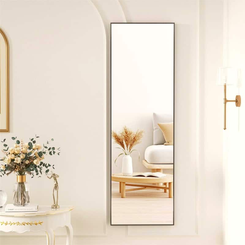 BEAUTYPEAK Full Length Wall Mirror 14 x 48 Hanging or Leaning