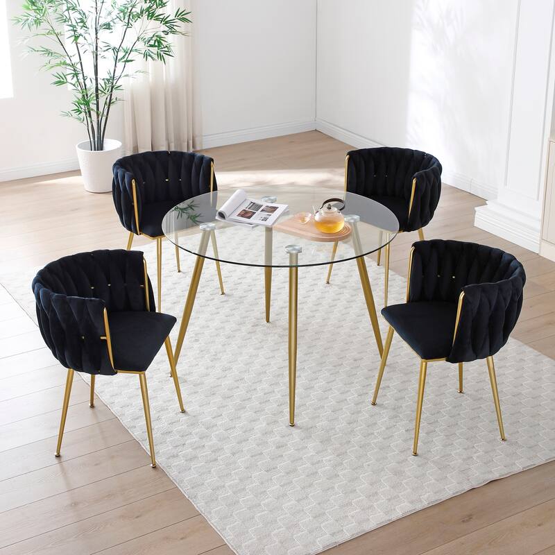 Modern Upholstered Dining Chairs Set of 2