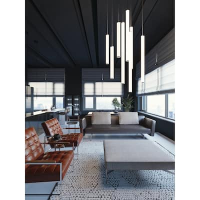 Caden 48-inch LED Pendant with White Acrylic