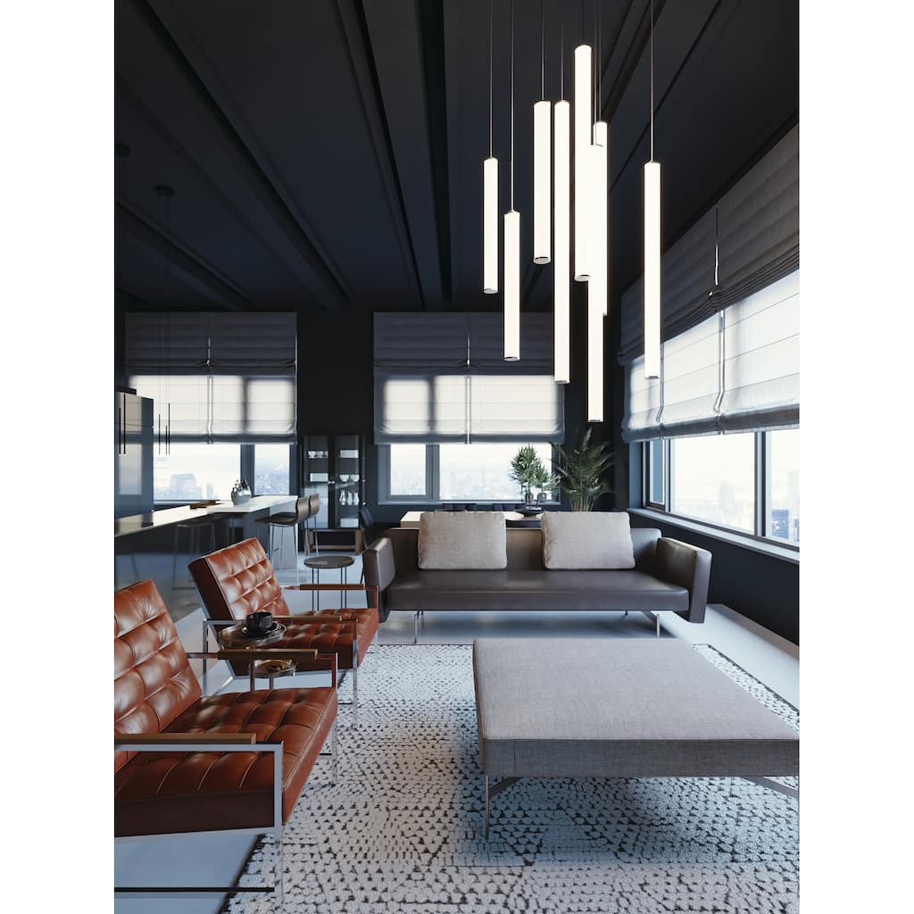 Caden 48-inch LED Pendant with White Acrylic