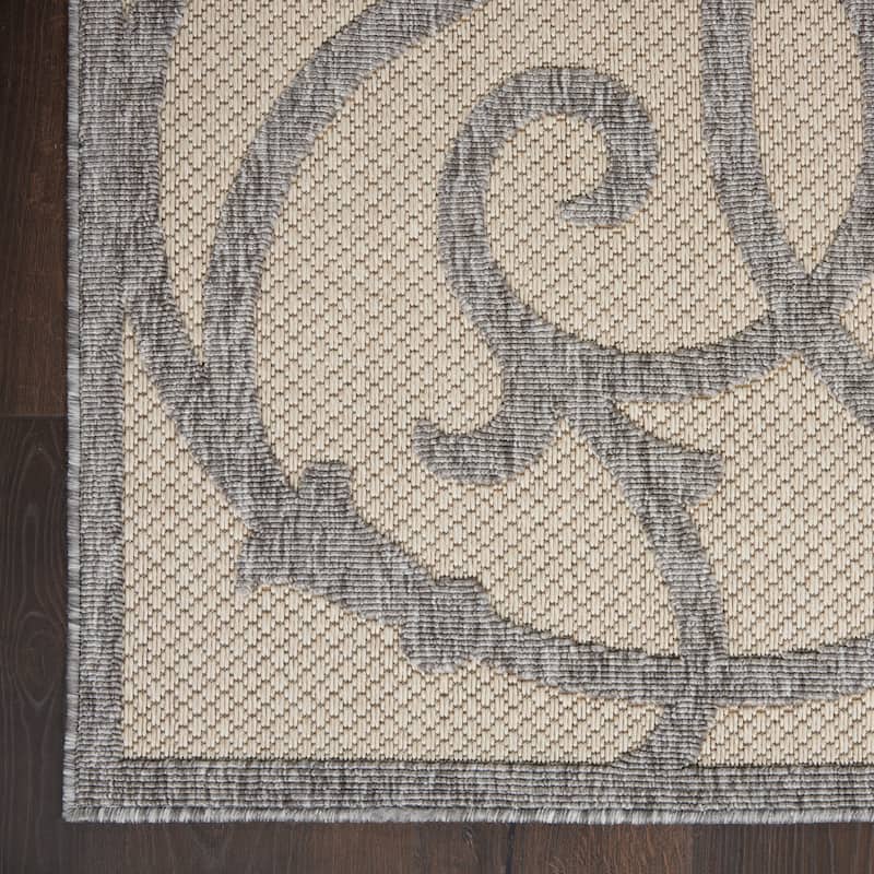 Nourison Palamos Geometric Scroll Indoor Outdoor Area Rug
