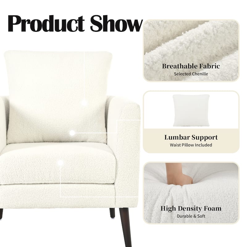 Comfortable Reading Chair Side Chair Reception Chair Vanity Chair Lobby Chair Office Chair with Wood Legs