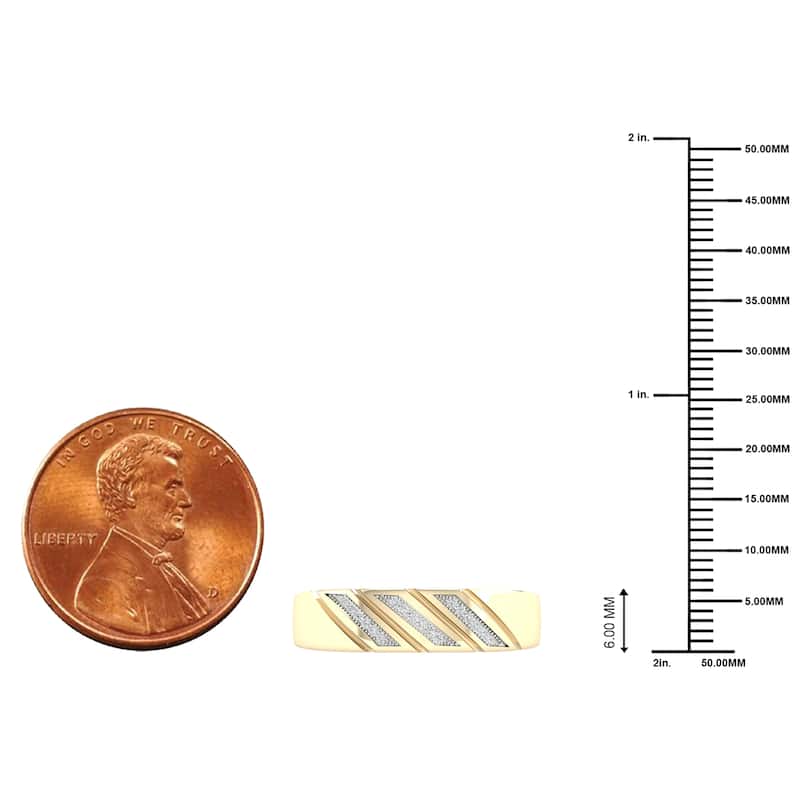 1/20ct TDW Diamond Ring in 10K Gold for Men