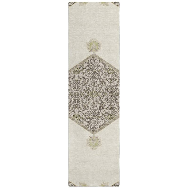 Machine Washable Indoor/ Outdoor Traditional Chantille Rug