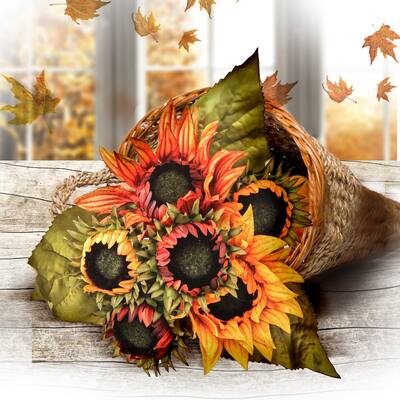 14" Harvest Sunflower Bundle