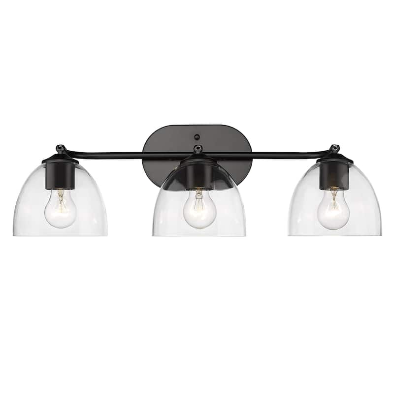 Golden Lighting Roxie 3-light Vanity in Matte Black