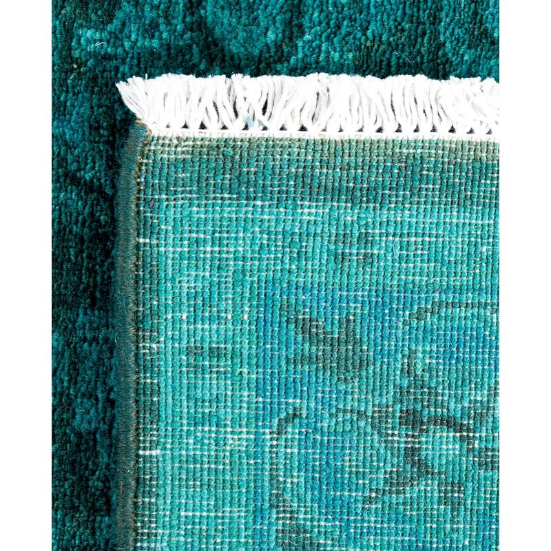 Overdyed One-of-a-Kind Hand-Knotted Area Rug - Green - 3' 1" x 5' 2"
