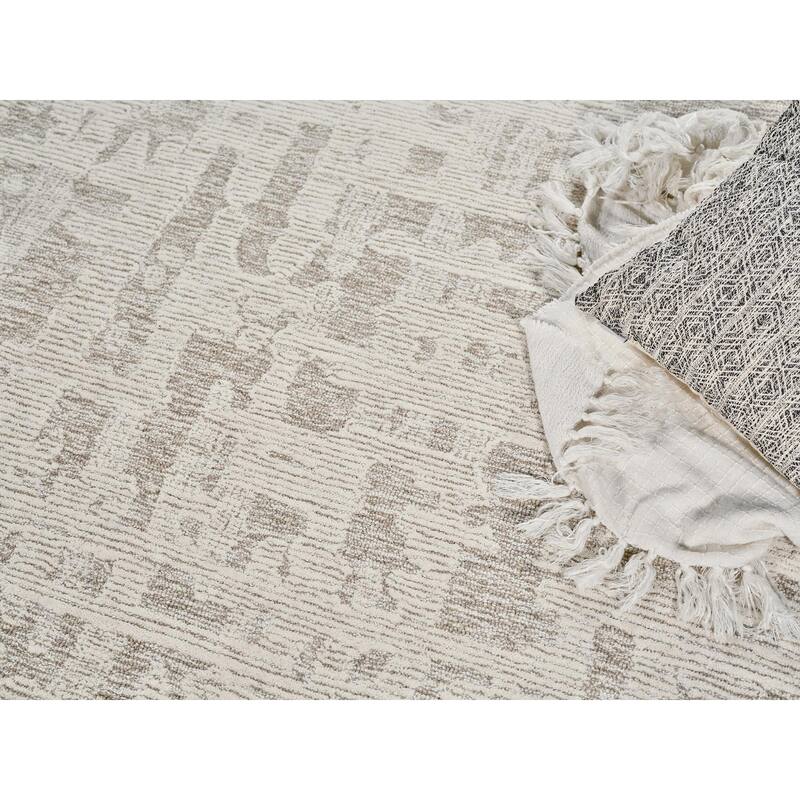 Exquisite Rugs Aspen Handmade Hand-tufted New Zealand Wool on Canvas Natural Beige/Ivory Area Rug