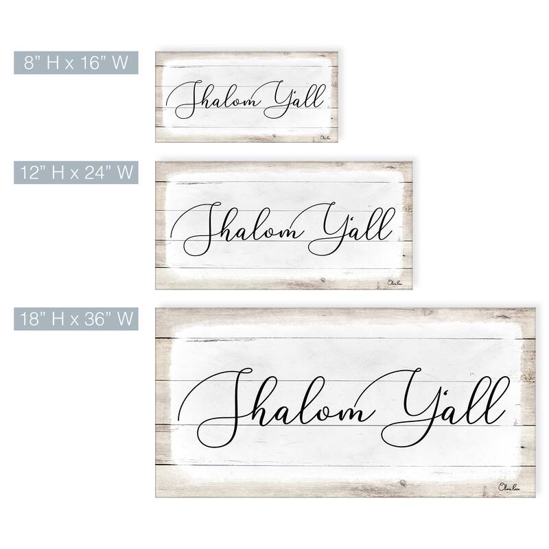 Ready2HangArt 'Shalom Y'all' Hanukkah Canvas Wall Art by Olivia Rose