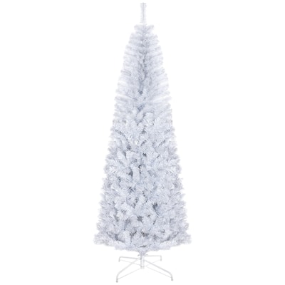 7ft Slim Pencil Christmas Tree with 818 Tips, Unlit Artificial Tree for Holiday Décor