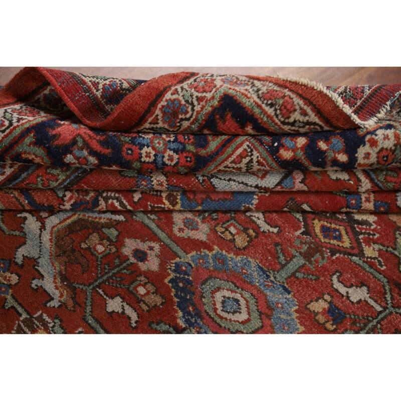 Pre-1900 Antique Mahal Persian Area Rug Handmade Wool Carpet - 7'11"x 11'2"