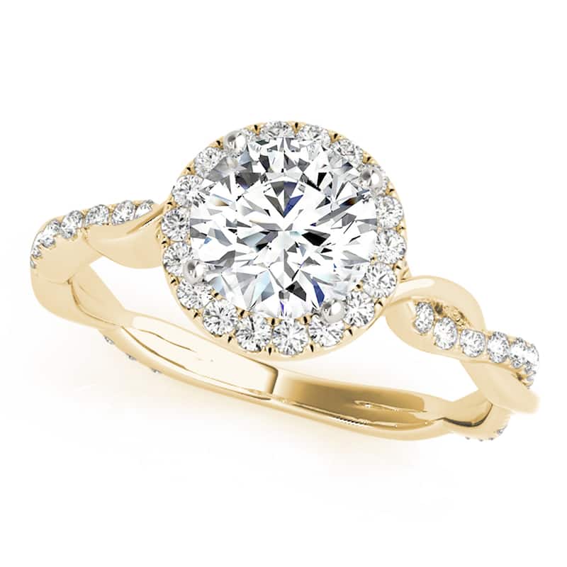 Auriya 14k-Yellow Gold Lab Grown Round Diamond Halo Engagement Ring 0.50 to 5.00 ct. tw. (F-G VS) - 6 - 2.50 ct. tw.