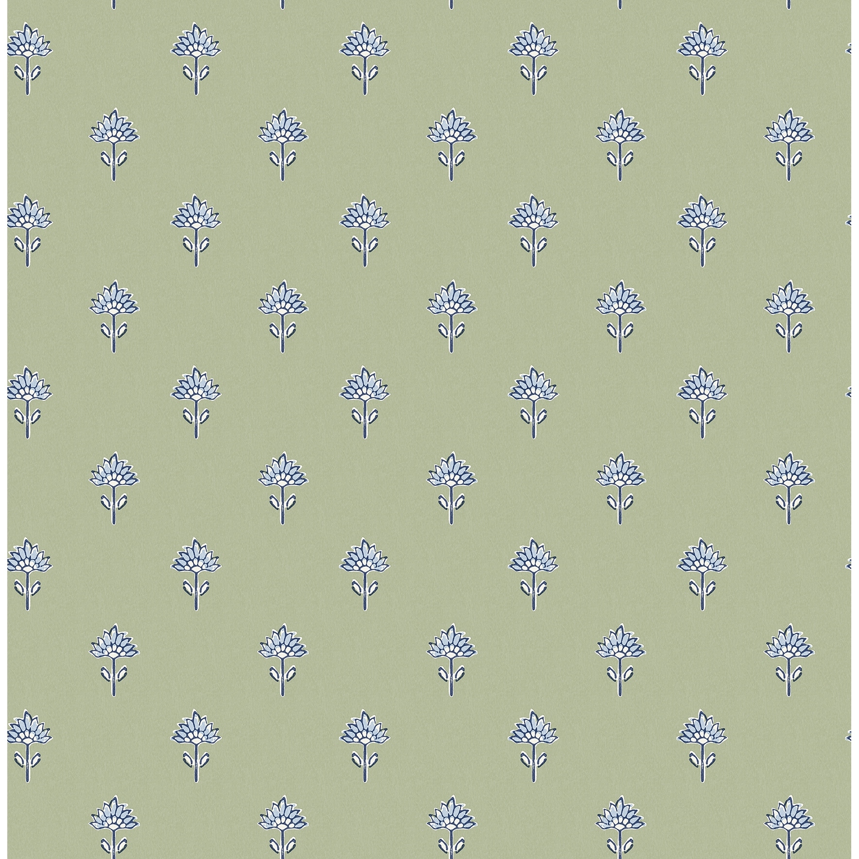 Chesapeake Surdiva Green Floral Fan Wallpaper