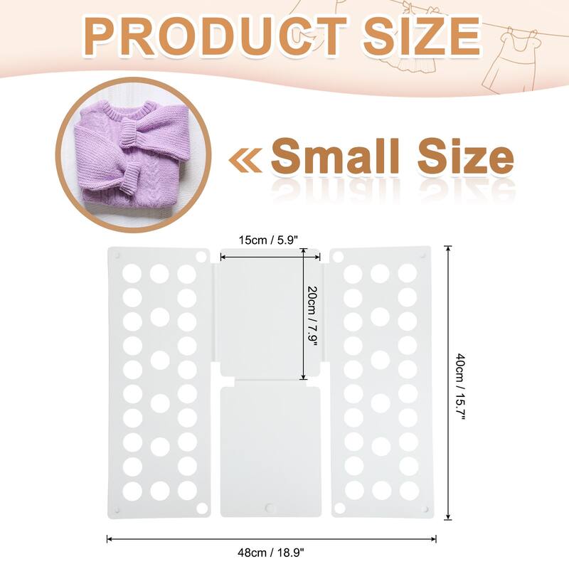 T-Shirt Clothes Folder Folding Board Foldable, 18.9 x 15.7Inch - 18.9 x 15.7 inch - White