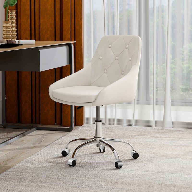 Modern velvet fabric with chrome legs living room furniture dining chair, lift adjustment,(set of 1)