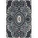 preview thumbnail 56 of 58, SAFAVIEH Handmade Wyndham Shubhra Modern Wool Rug 2'6" x 4' - Dark Grey/Ivory - Rectangle