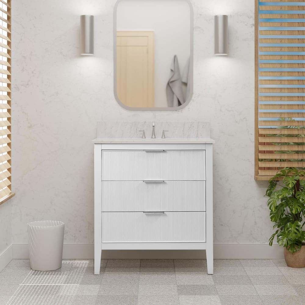 Evelyn 30-inch Vanity with Engineered Marble Top