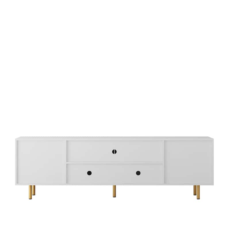 TV Stand Entertainment Center with Storage Doors