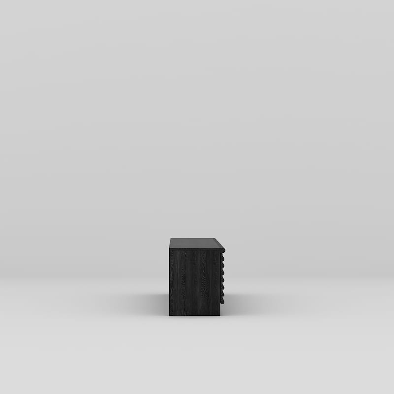 Modern Black TV Stand with Storage Cabinets for Living Room