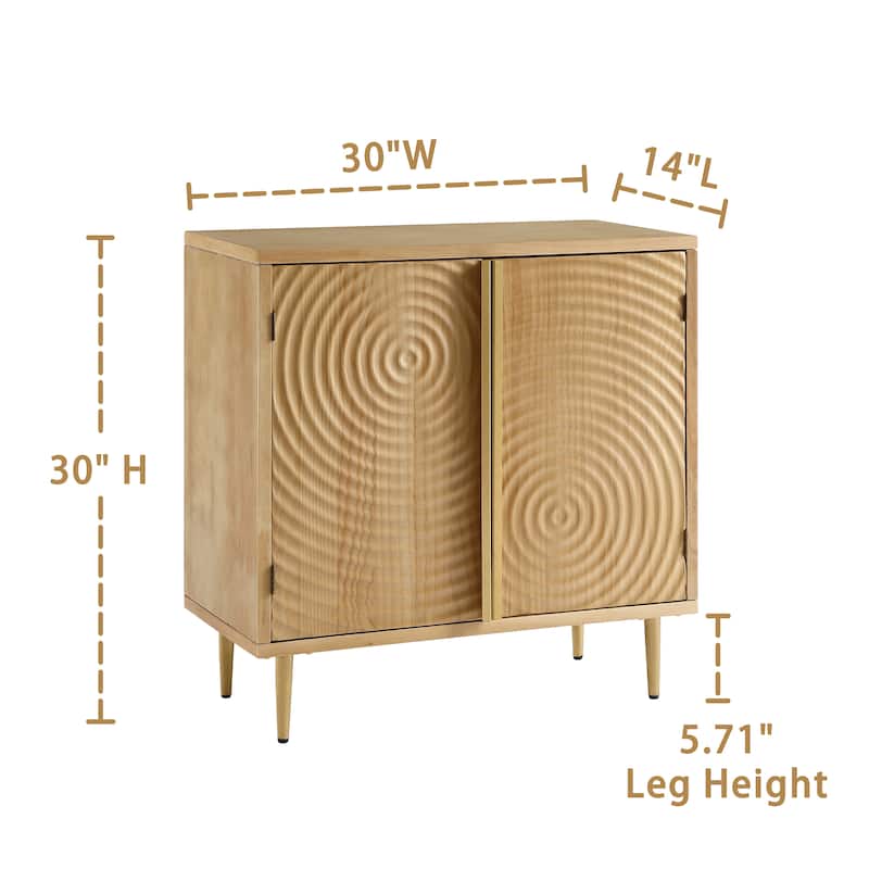 Art Leon Handcrafted Wood Sideboard with 2 Doors