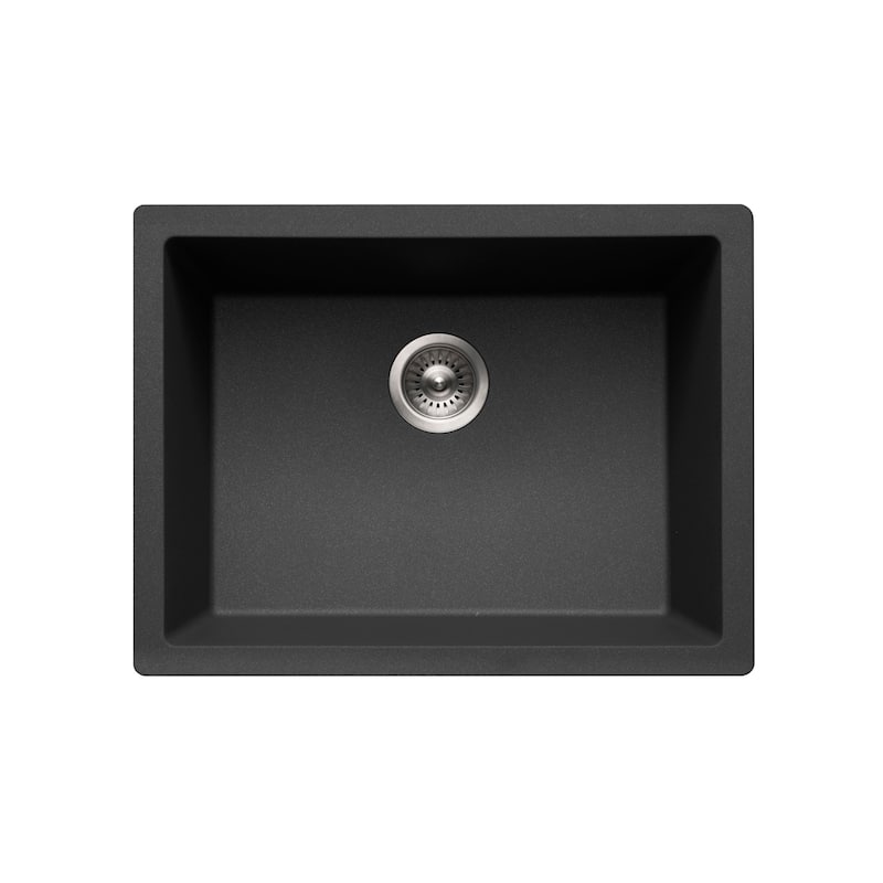 Houzer G-300U Quartztone 24-3/8" Undermount Single Basin Granite - Midnite