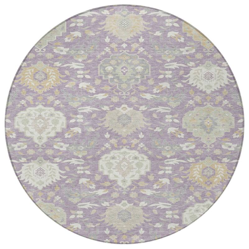 HomeRoots Damask Traditional Rectangle Outdoor Rug