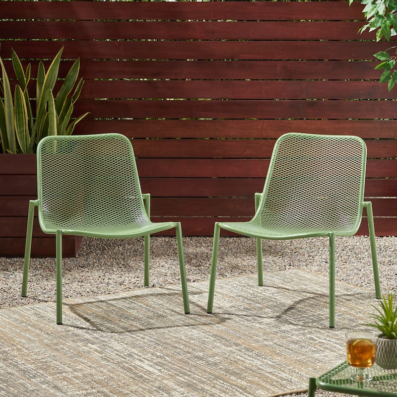 Bucknell Outdoor Modern Dining Chair (Set of 2) by Christopher Knight Home - 26.00" W x 22.25" L x 26.00" H