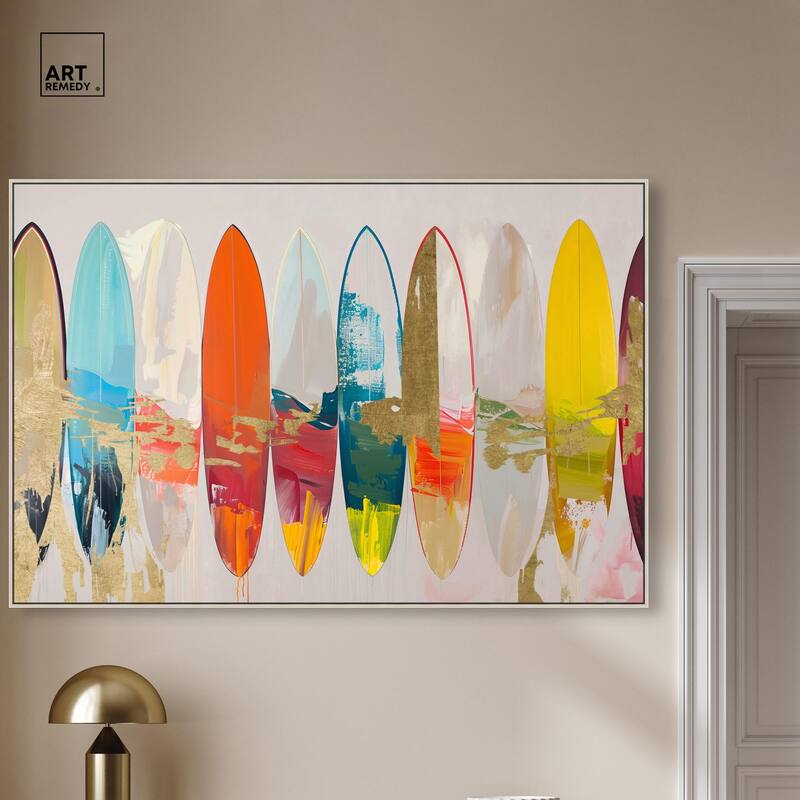 Surfboard Horizons II Canvas by Art Remedy