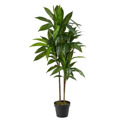 43" Dracaena Silk Plant Real Touch Artificial Tree Home Office Decor Easy Care Faux Plant - 3.58ft.