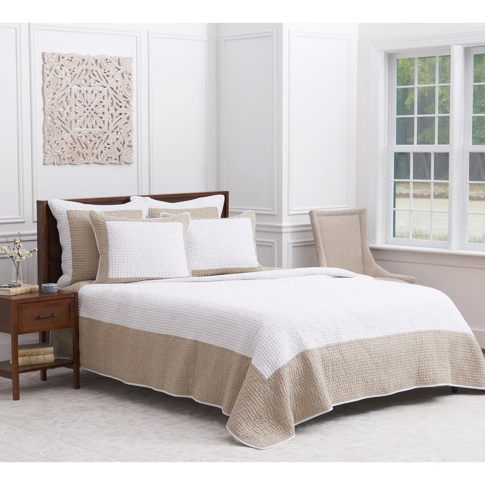 Tamia Natural Bedding Quilt Collection