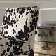 preview thumbnail 3 of 11, Black and White Faux Cow Hide Fabric Accent Chair by iNSPIRE Q Bold