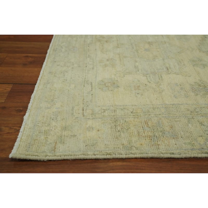Vegetable Dye Wool Oushak Turkish Rug, Geometric - 6' 0'' X 2' 10''