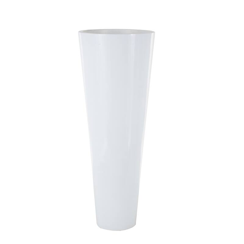 White Fiberglass Minimalistic Decorative Vase