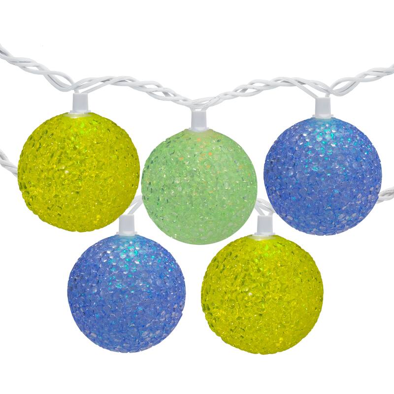LED Globe Patio Light Set - 7.5' White Wire - 10ct - Multicolor