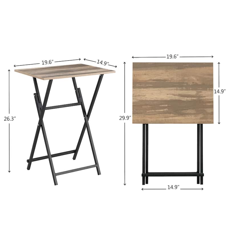 2-Piece Folding TV Tray - 14.96 x 19.69 x 26.38