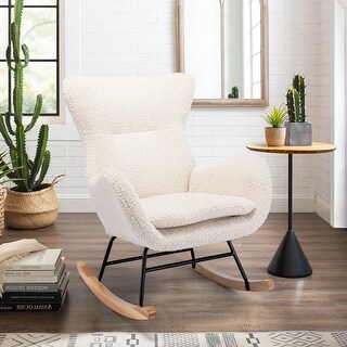 Teddy Fabric Rocking Chair Accent Chair - Bed Bath & Beyond - 35467755