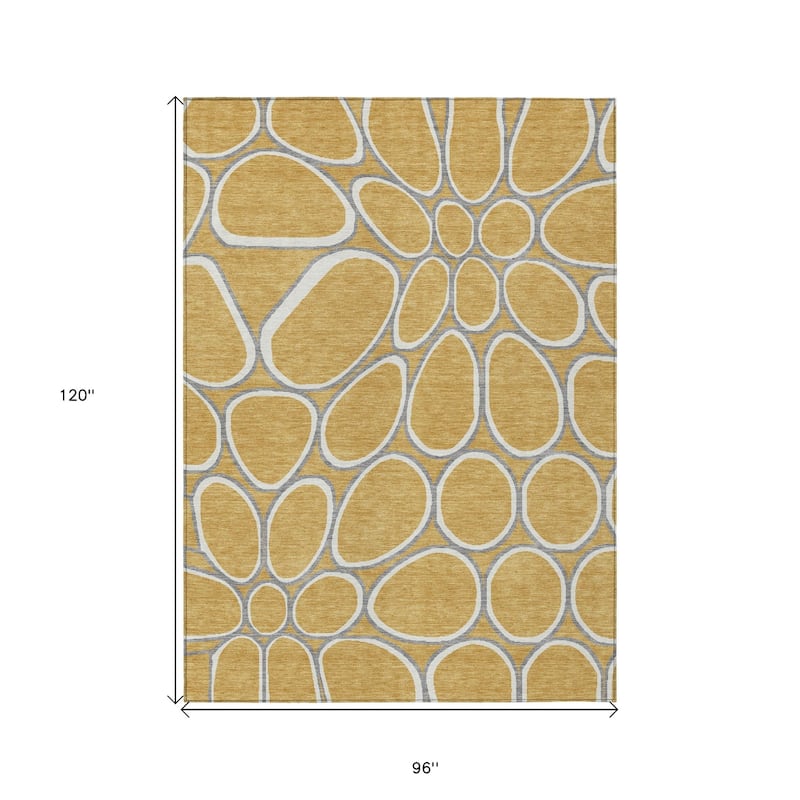 HomeRoots Abstract Transitional Rectangle Outdoor Rug