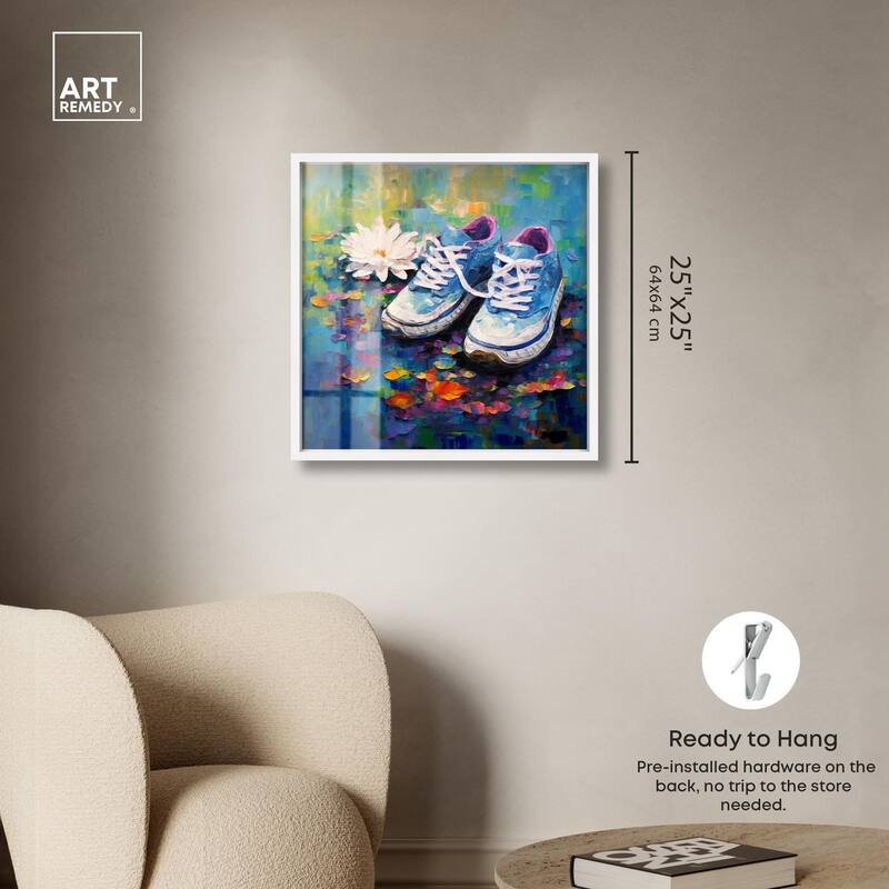 Lily Pad Sneakers Shadowbox by Art Remedy