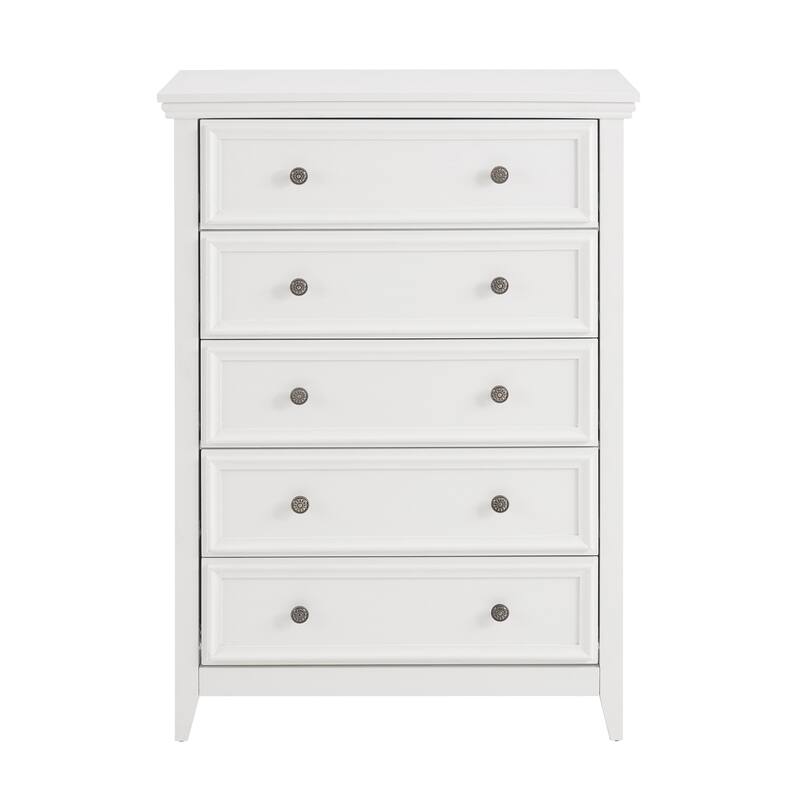 Farmhouse Modern 5-Drawer Vertical Chest, Cabinet, Storage Clothes, Storage Drawers Cabinet for Living Room