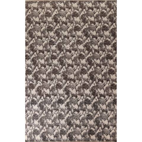 Vegetable Dye Abstract Wool Area Rug Hand-knotted Living Room Carpet - 8'8" x 11'8"