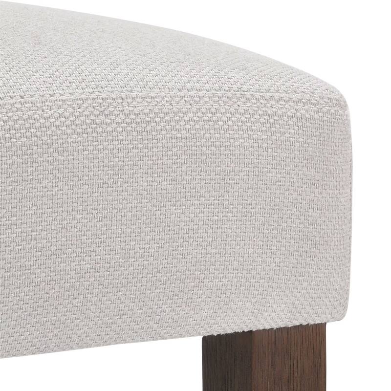 Upholstered Armless Dining Table Chairs with Hardwood Frame Curved Backrest (Set of 2)