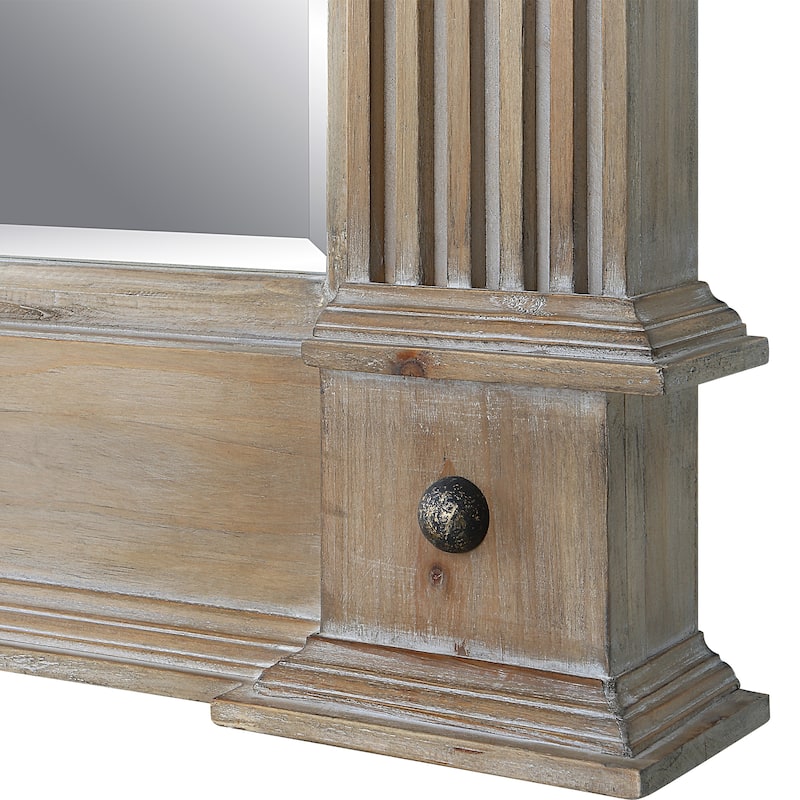 Uttermost McAllister Natural Wood Oversized Mirror - 39.75"x 80.75"