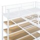 preview thumbnail 18 of 16, Twin Over Full Metal Bunk Bed Frame, Upper Bunk with Side storage Shelves, Lower Bed with 5-Tier Shelves
